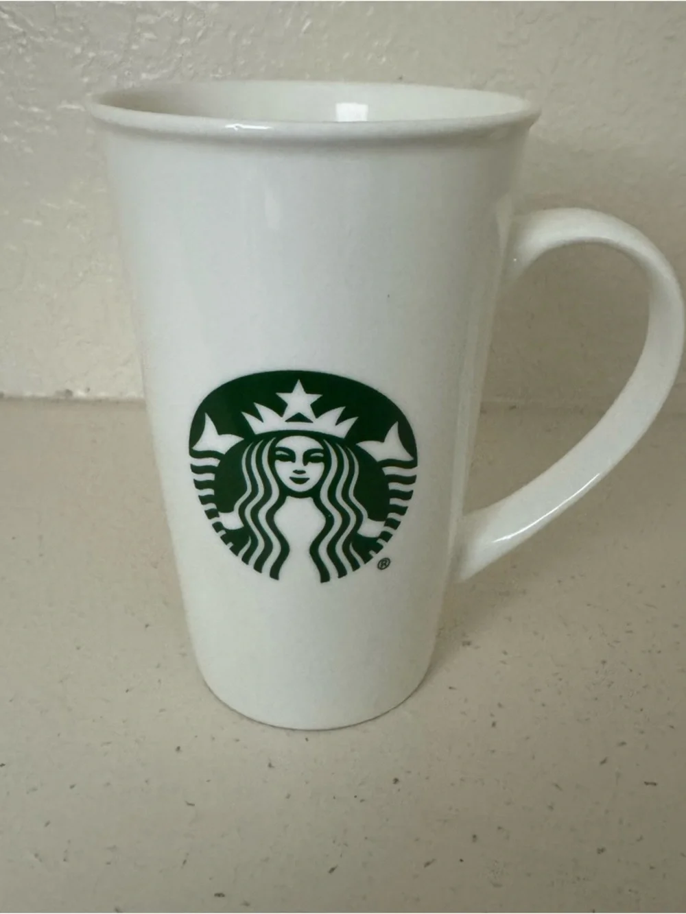 Starbucks White Ceramic Mug with Green ‎ Logo